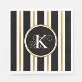 Monogram voor gepersonaliseerde Elegant Black & Go Servet