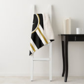 Monogram voor gepersonaliseerde Elegant Black & Go Sherpa Deken (In situ)