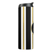 Monogram voor gepersonaliseerde Elegant Black & Go Thermosbeker (Gedraaid links)