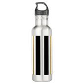 Monogram voor gepersonaliseerde Elegant Black & Go Waterfles (Achterkant)