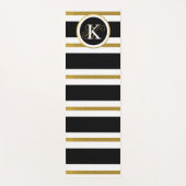 Monogram voor gepersonaliseerde Elegant Black & Go Yogamat (Voorkant)