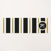 Monogram voor gepersonaliseerde Elegant Black & Go Yogamat (Voorkant (horizontaal))