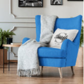 Monogram voor gepersonaliseerde grijze en zwarte f kussen