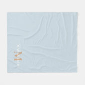 Monogram voor gepersonaliseerde naam fleece deken (Voorkant (Horizontaal))