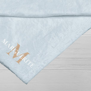 Monogram voor gepersonaliseerde naam fleece deken