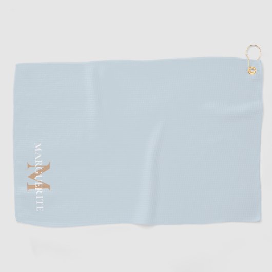 Monogram voor gepersonaliseerde naam golfhanddoek (Horizontaal)