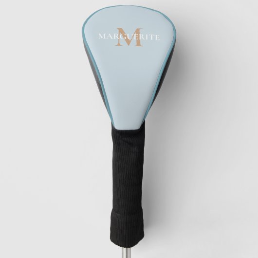 Monogram voor gepersonaliseerde naam golfheadcover (Voorkant)
