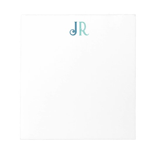 Monogram voor gepersonaliseerde naam notitieblok (Voorkant)