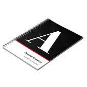 Monogram voor gepersonaliseerde naam notitieboek (Linkerzijde)