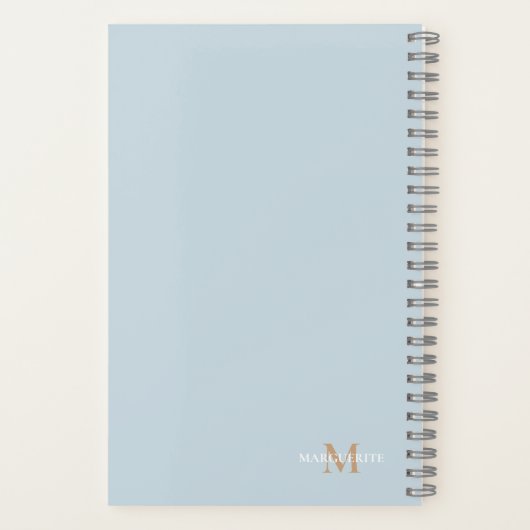 Monogram voor gepersonaliseerde naam notitieboek (Achterkant)