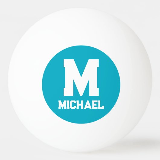 Monogram voor gepersonaliseerde naam pingpongbal (Voorkant)