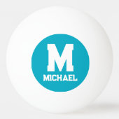 Monogram voor gepersonaliseerde naam pingpongbal (Achterkant)