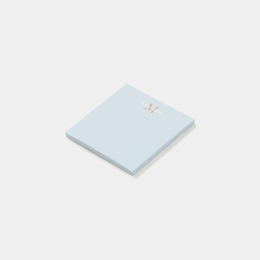 Monogram voor gepersonaliseerde naam post-it® notes (Schuin)