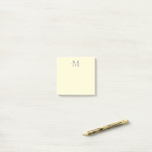 Monogram voor gepersonaliseerde naam post-it® notes (Op bureau)