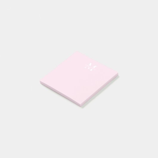 Monogram voor gepersonaliseerde naam post-it® notes (Schuin)