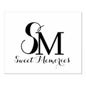 Monogram voor gepersonaliseerde naam | Rubberstemp Rubberstempel (Afrduk)