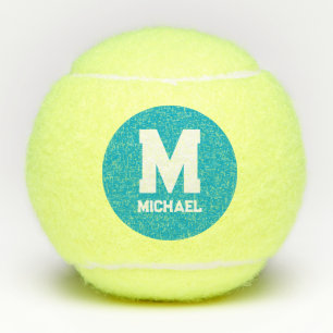 Monogram voor gepersonaliseerde naam tennisballen