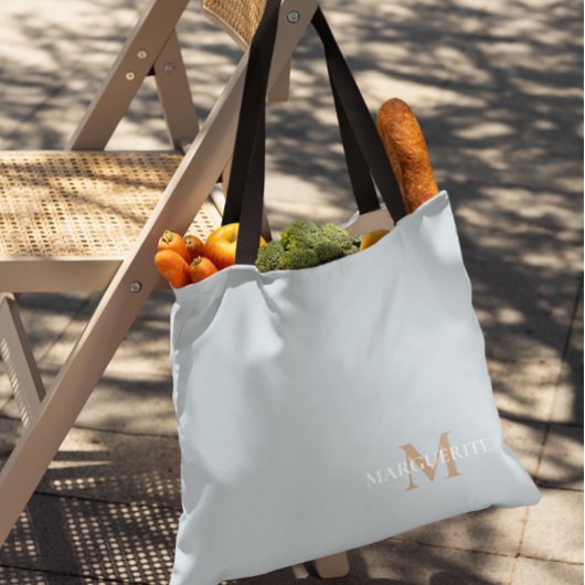 Monogram voor gepersonaliseerde naam tote bag