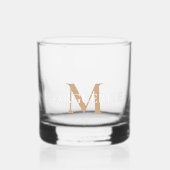Monogram voor gepersonaliseerde naam whisky glas (Voorkant)