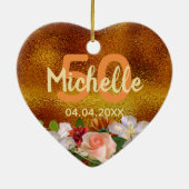 Monogram voor goudfloralen keramisch ornament (Achterkant)