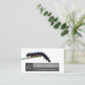 Monogram voor grijze rechthoek van de natuur van d visitekaartje (Staand voorkant)