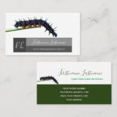 Monogram voor grijze rechthoek van de natuur van d visitekaartje (Voorkant / Achterkant)