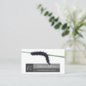 Monogram voor grijze rechthoek van de natuur van d visitekaartje (Staand voorkant)