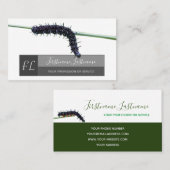 Monogram voor grijze rechthoek van de natuur van d visitekaartje (Voorkant / Achterkant)