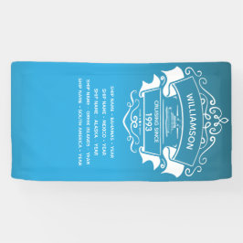 Monogram voor het achterdeurteken voor cruiseschep spandoek