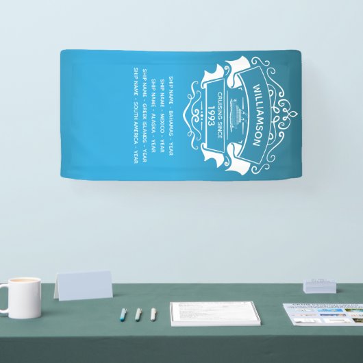 Monogram voor het achterdeurteken voor cruiseschep spandoek (Beurs)