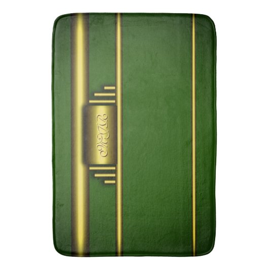 Monogram voor het effect van luxe kunstdeco en gro badmat (Voorkant Verticaal)