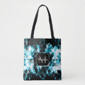 Monogram voor het elektrolytisch maken van blauwe, tote bag (Voorkant)