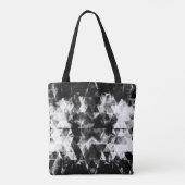 Monogram voor het elektrolytisch zwart-witte dunne tote bag (Achterkant)