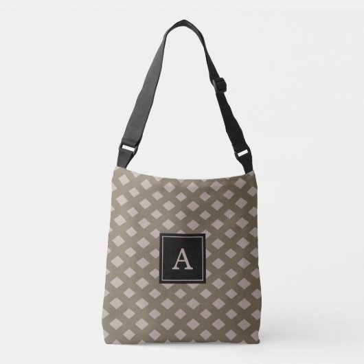 Monogram voor het lichtbeige diamantgeometrische p crossbody tas (Voorkant)