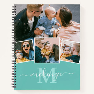 Monogram voor het verzamelen van foto's bevestigen notitieboek