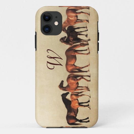Monogram VOOR HORSES/MARS EN FOALS Case-Mate iPhone Case (Achterkant)