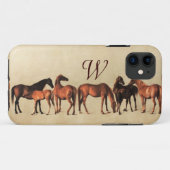 Monogram VOOR HORSES/MARS EN FOALS Case-Mate iPhone Case (Achterkant (horizontaal))