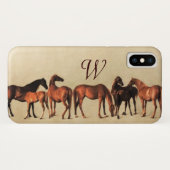 Monogram VOOR HORSES/MARS EN FOALS Case-Mate iPhone Case (Achterkant (horizontaal))