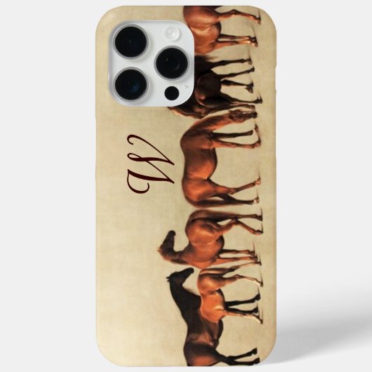 Monogram VOOR HORSES/MARS EN FOALS Case-Mate iPhone Case (Achterkant)