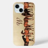 Monogram VOOR HORSES/MARS EN FOALS Case-Mate iPhone Case (Achterkant)