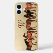 Monogram VOOR HORSES/MARS EN FOALS Case-Mate iPhone Case (Achterkant)