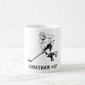 Monogram voor ijshockeyspeler koffiemok (Center)