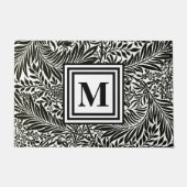 Monogram voor Initiaal uit de Botanische Black en  Deurmat (Voorkant)