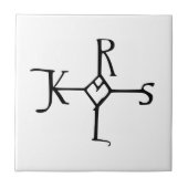 Monogram voor Karel de Grote-Gek Tegeltje (Voorkant)