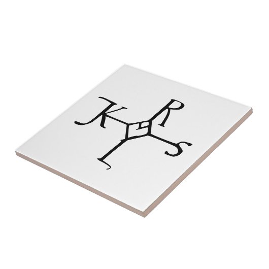 Monogram voor Karel de Grote-Gek Tegeltje (Zijkant)