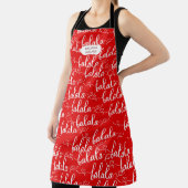 monogram voor klassieke kerstvakantie schort (Insitu)