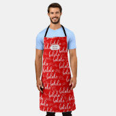 monogram voor klassieke kerstvakantie schort (Gedragen)