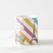 Monogram voor kleurrijke Parijse Macarons Eiffel T Koffiemok (Center)