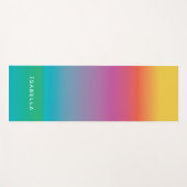 Monogram voor kleurrijke Waterverf van Cute Rainbo Yogamat (Voorkant (horizontaal))