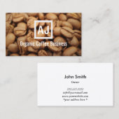 Monogram voor koffie - shop Organic Coffee Beans Visitekaartje (Voorkant / Achterkant)